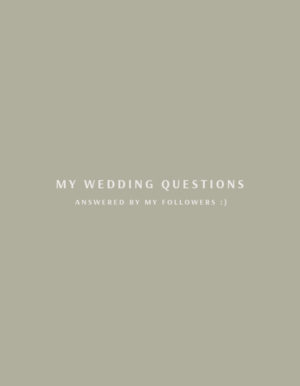 Something Sakura: My Wedding Questions Answered By My Followers